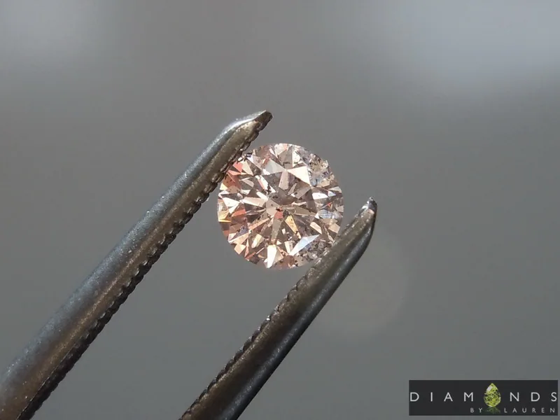 0.24 Pinkish Brown I2 Round Brilliant Diamond R8882