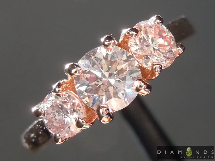 0.54ct Q-R (Brown) I1 Round Brilliant Diamond Ring R8883