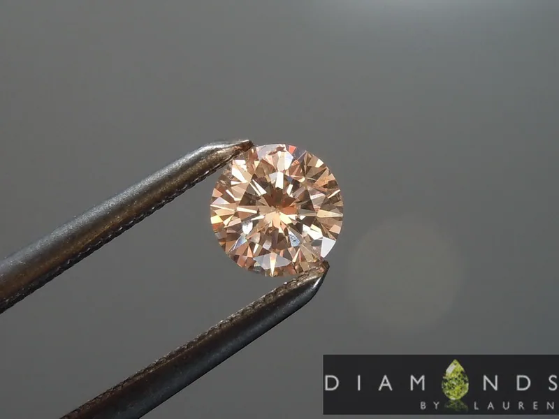 0.26ct Pinkish Brown I1 Round Brilliant Diamond R8884