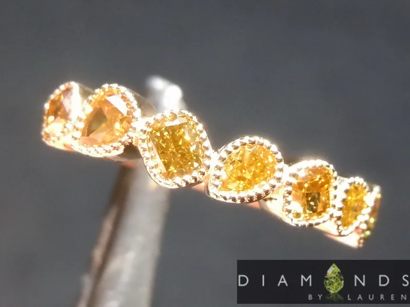 1.02ctw Greenish Yellow Diamond Ring R8951