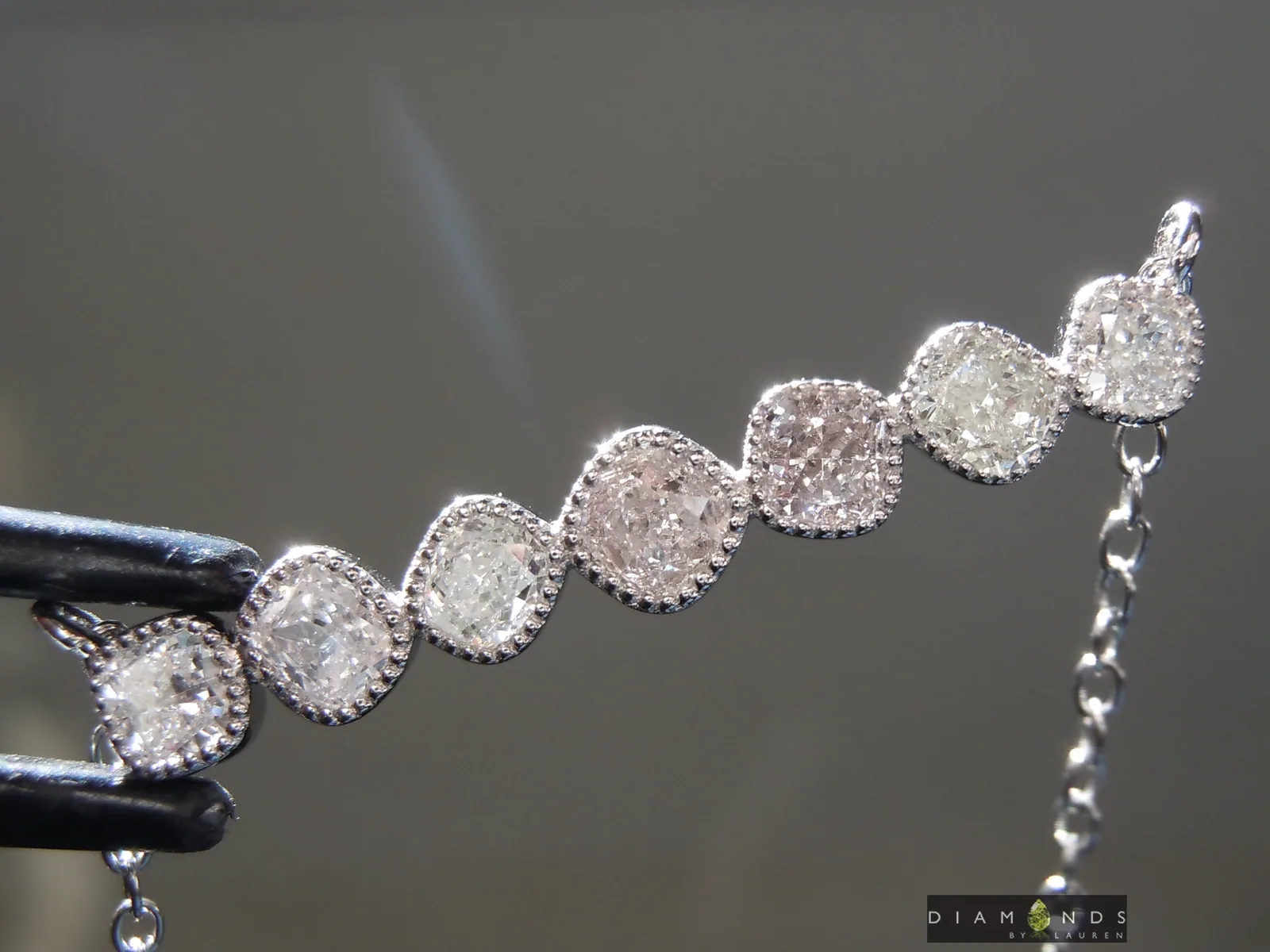 1.10ctw Gray Pink Cushion Cut Diamond Pendant R8977