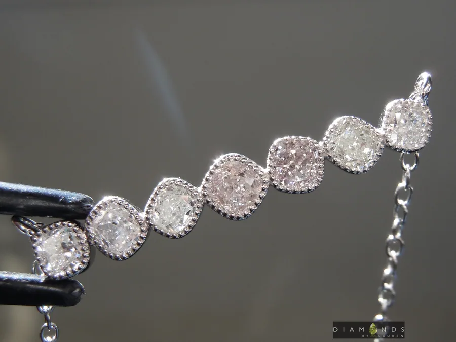 1.10ctw Gray Pink Cushion Cut Diamond Pendant R8977