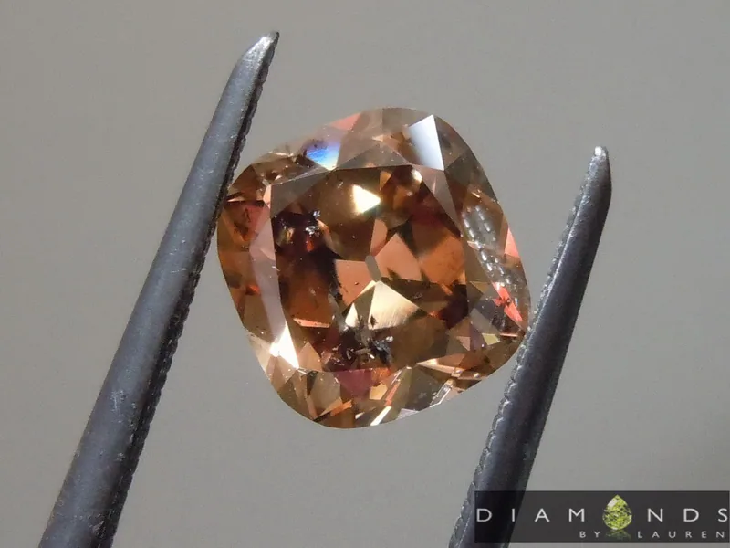 1.36ct Brown I1 Cushion Brilliant Diamond R9143