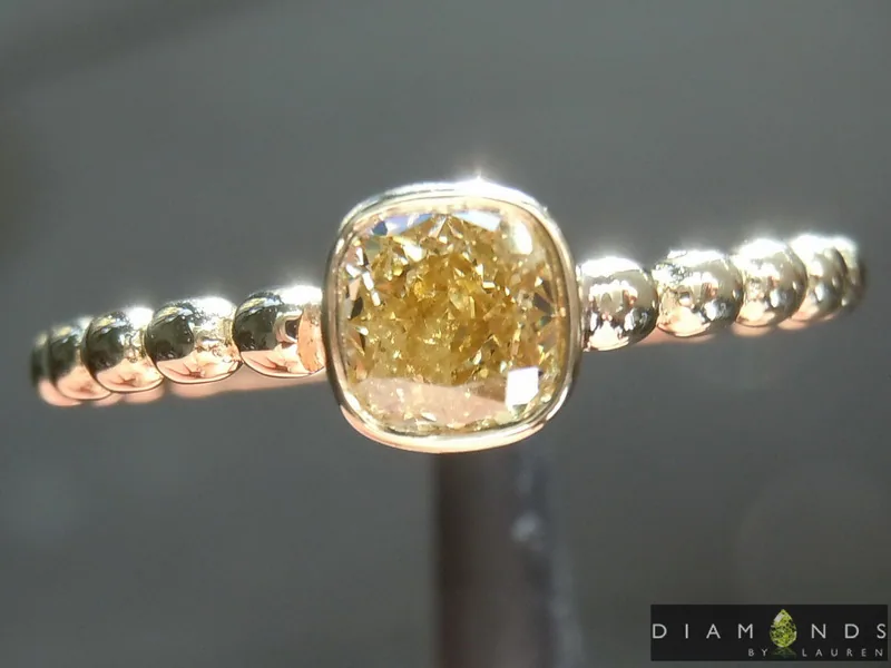 0.43ct Greenish Yellow I1 Radiant Cut Diamond R9182