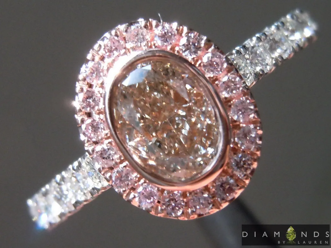 0.66ct Brown SI2 Oval Shape Diamond Ring R9234