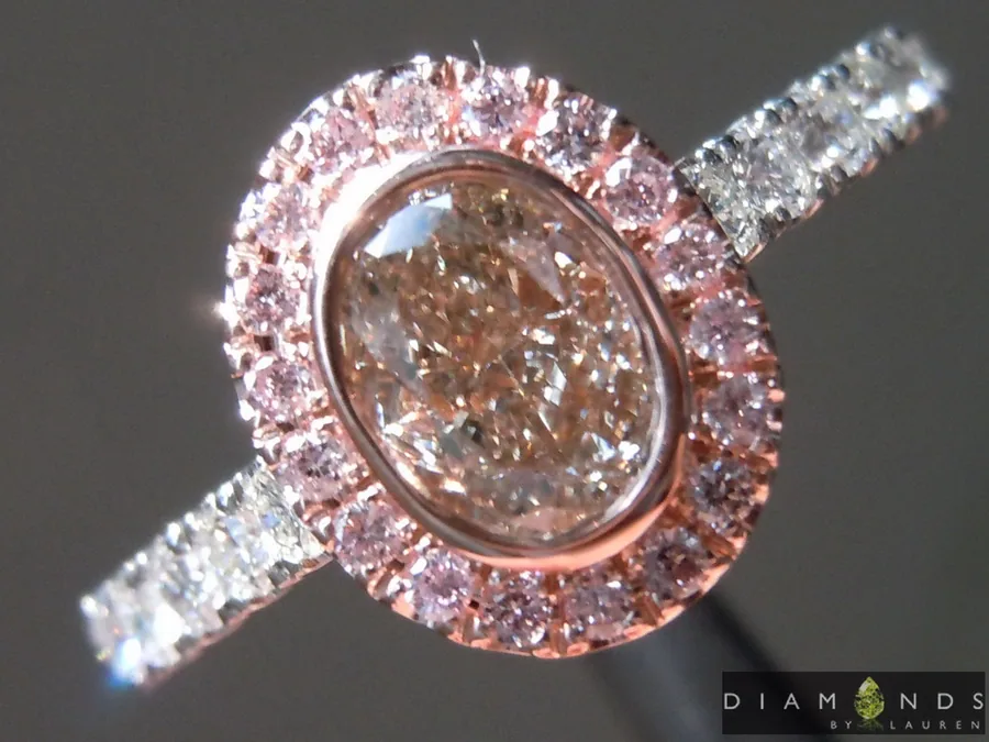 0.66ct Brown SI2 Oval Shape Diamond Ring R9234