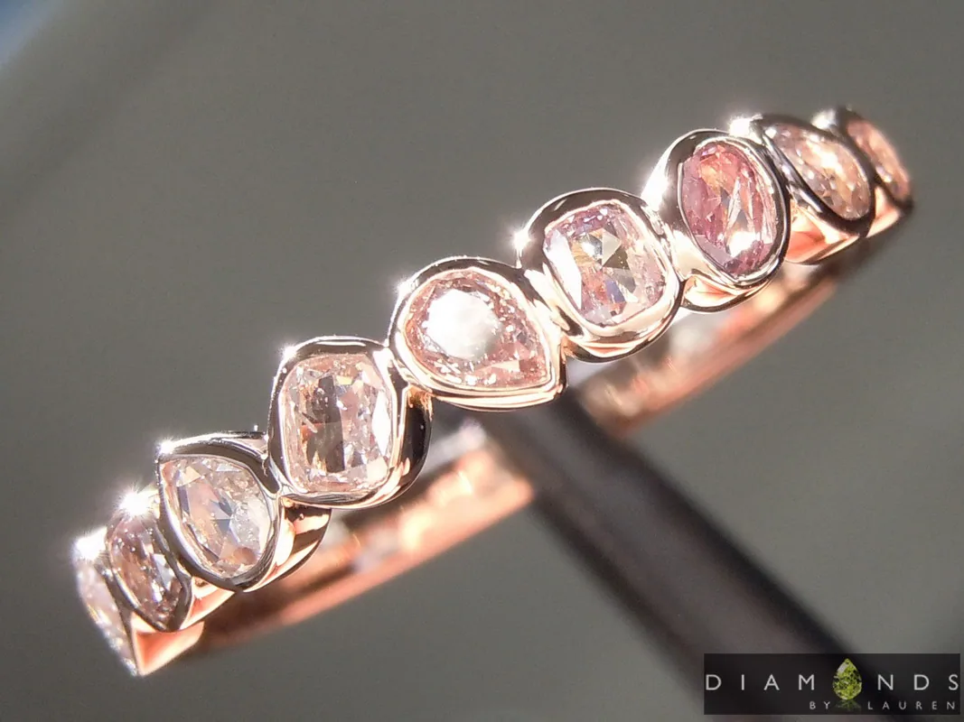 0.40ctw Natural Pink and White Diamond Ring R9237