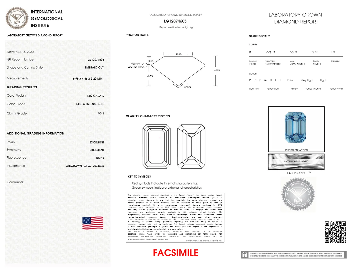 GIA grading report for item R9415