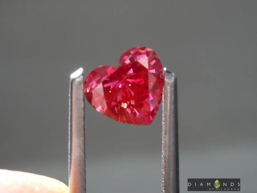 1.00ct Purplish Pink SI1 Heart Shape Lab Grown Diamond R10276