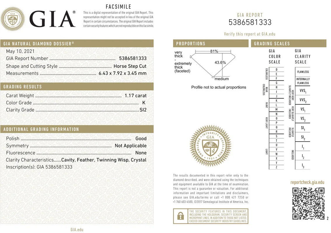 GIA grading report for item R9696