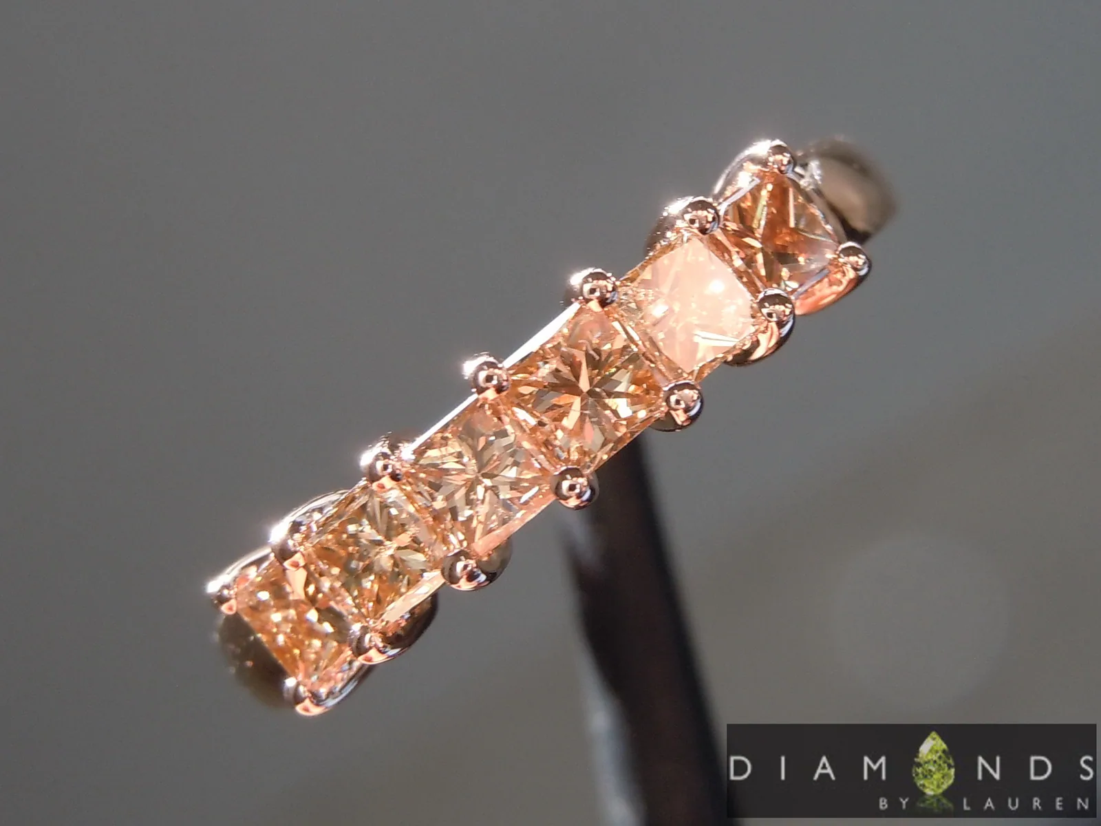 0.72ctw Brown Princess Cut Diamond Ring R9913
