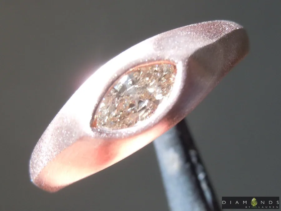 0.39ct Brown Marquise Diamond Ring R9993