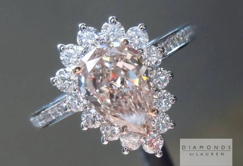 Semi Mount Ring: Platinum "Princess" Halo Ring Custom Made Perfection SO2436