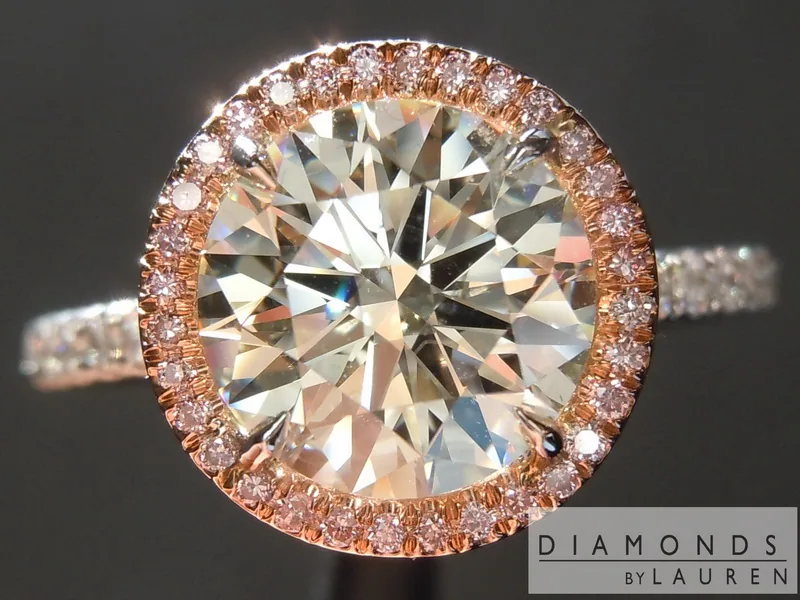 Semi Mount Ring: "Uber" Custom Made Halo Ring with Single or Full Cut Diamond Melee SO3956